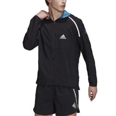 adidas Lauf-Trainingsjacke Marathon Parley Ocean Plastic (schmal) schwarz Herren